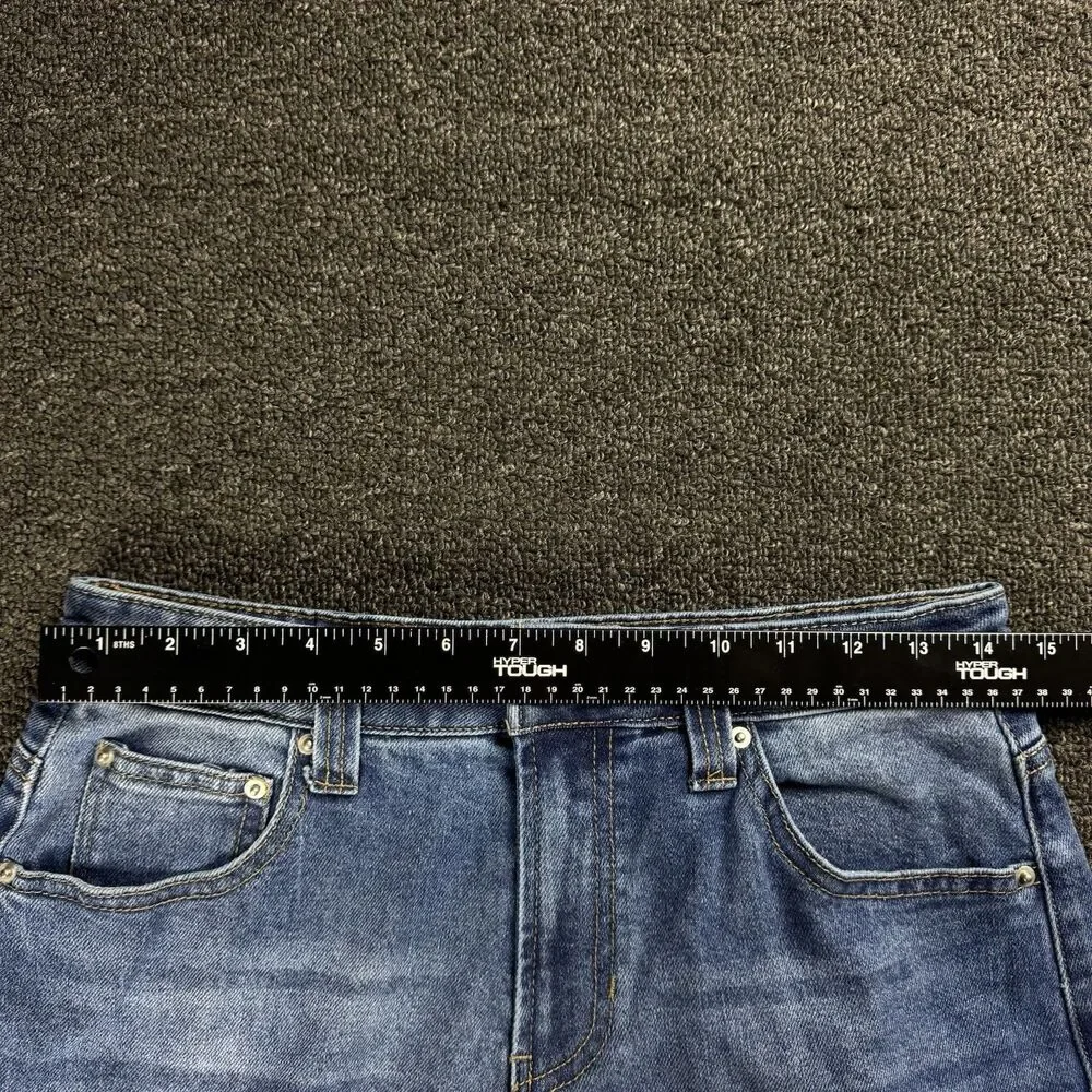 Love Cult Baggy High Rise Jorts Size 7 Y2K Wide Leg Denim Shorts Skater Punk